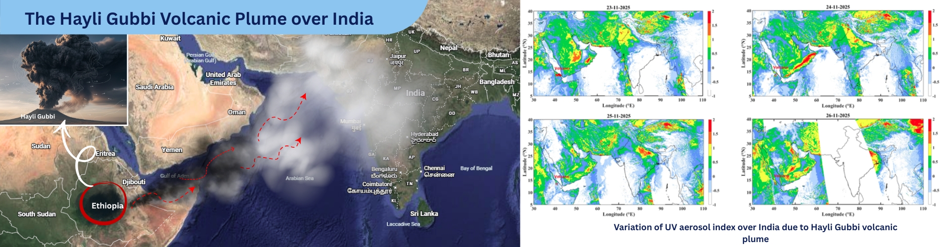Image of The Hayli Gubbi Volcanic Plume over India: Evidence from Satellite Observations