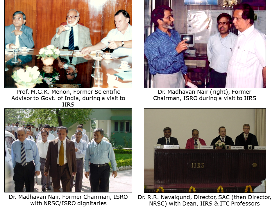 Image of former Presidents, Directors, Chairman, Scientific Advisor during a visit to IIRS