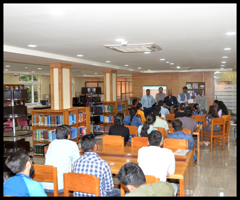 Interaction of IIRS researchers with Director IIRS in IIRS Library 