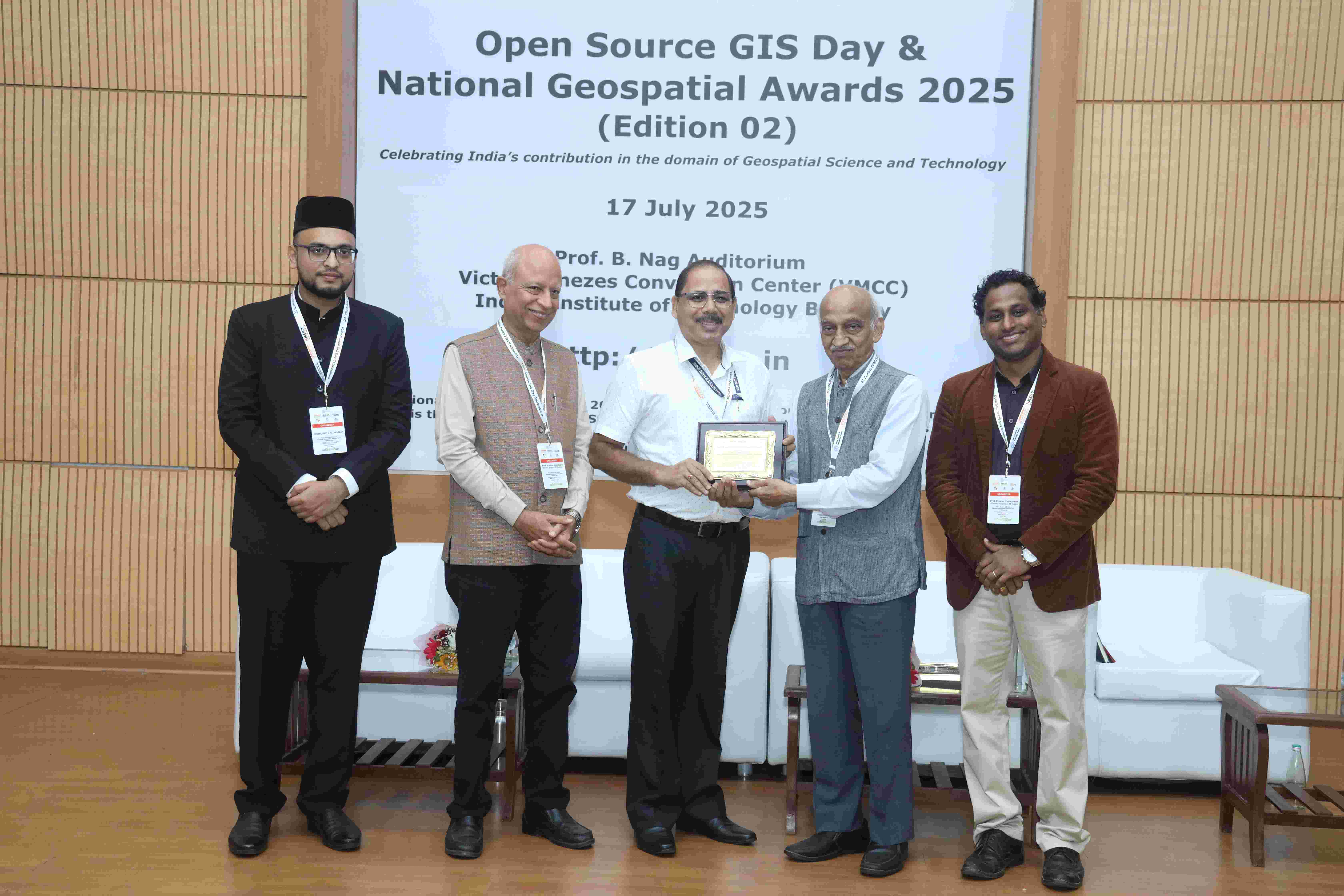 National Geospatial Professional Fellow Award to Dr. Harish C. Karnatak IIRS, ISRO Dehradun by  FOSSEE, IIT-B & Ministry of Education- July 17, 2025