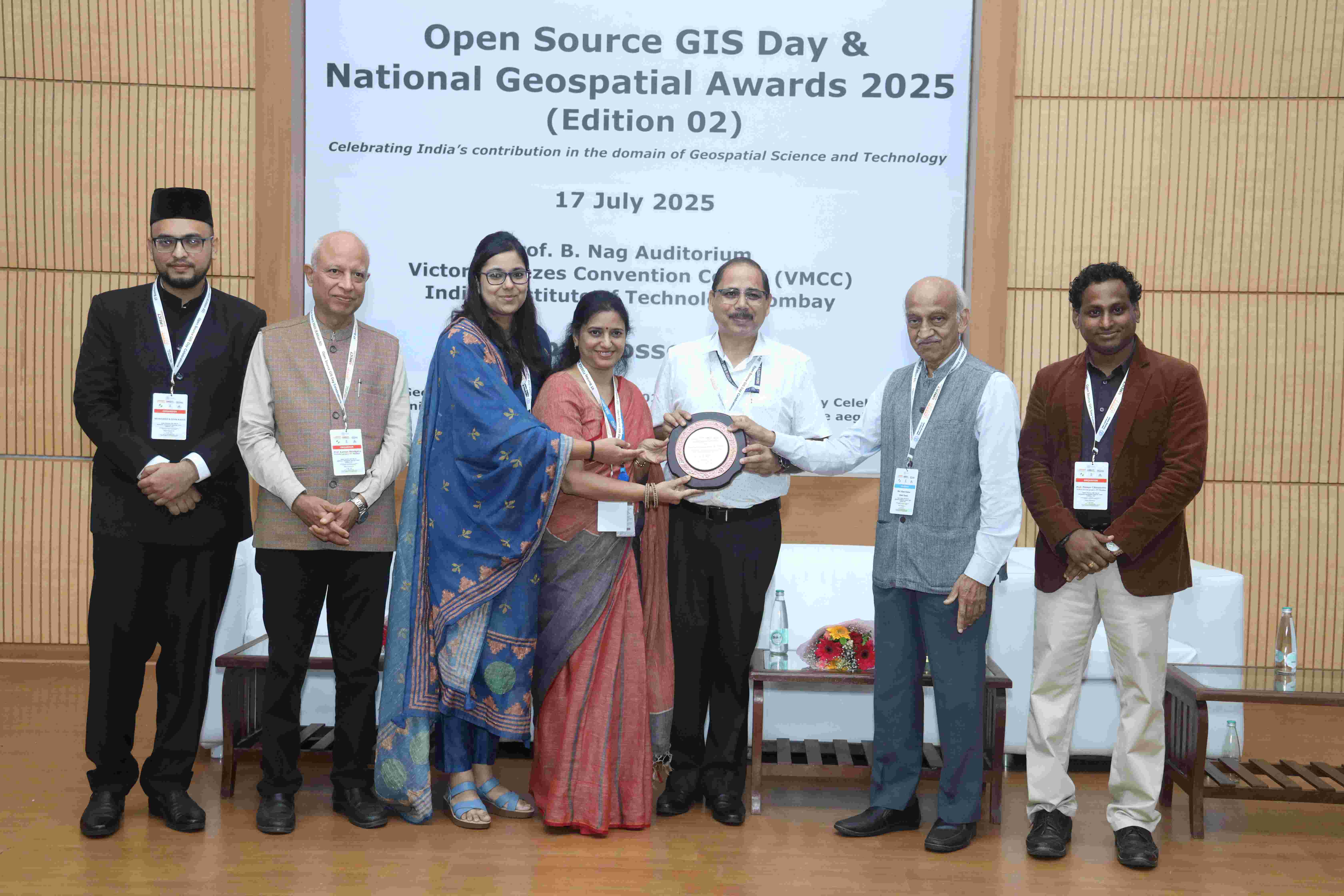 National Geospatial Enabler (Jury) Award   to IIRS, ISRO Dehradun by  FOSSEE, IIT-B & Ministry of Education- July 17, 2025