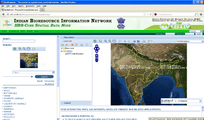 Figure 10 – Indian Bioresource Information Network spatial node